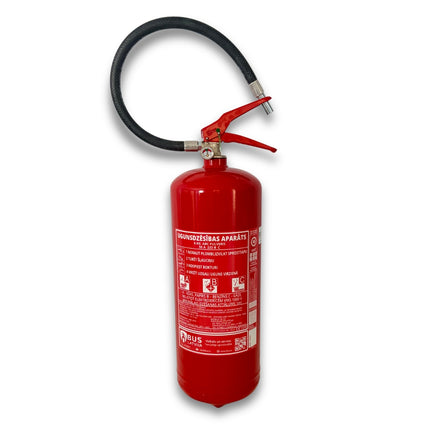 EMME 6 kg ABC pulvera ugunsdzēšamais aparāts PA-6 55A 233B/C, zemas magnētiskās vadītspējas, sarkans, Itālija
