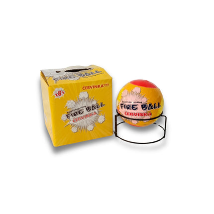 Červinka Fire Ball automātiskā ugunsdzēšanas bumba ar statīvu un iepakojuma kārbu